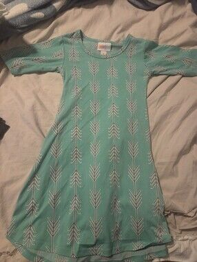 Aqua Arrow Print A-Line Dress Luluroe